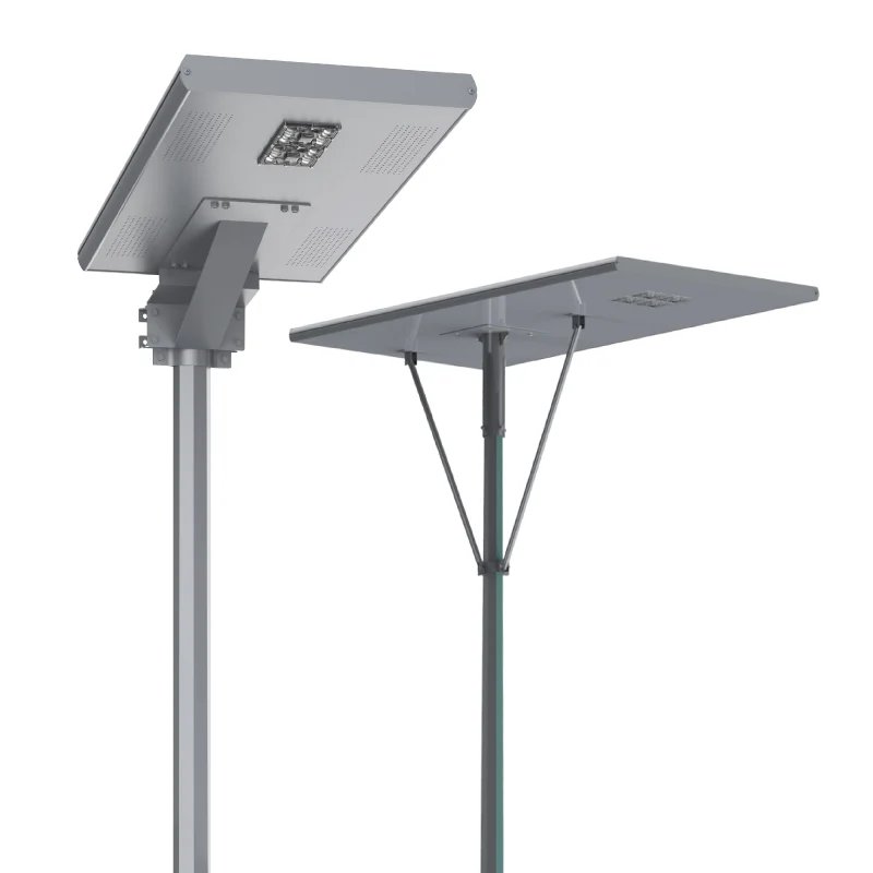 Solar street light with pole-top solar panel