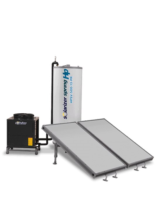 Heat pump water heater with solar collectors