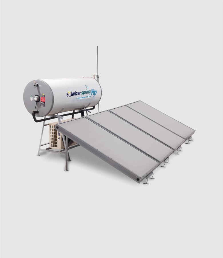 Integrated solar and heat pump water heating system
