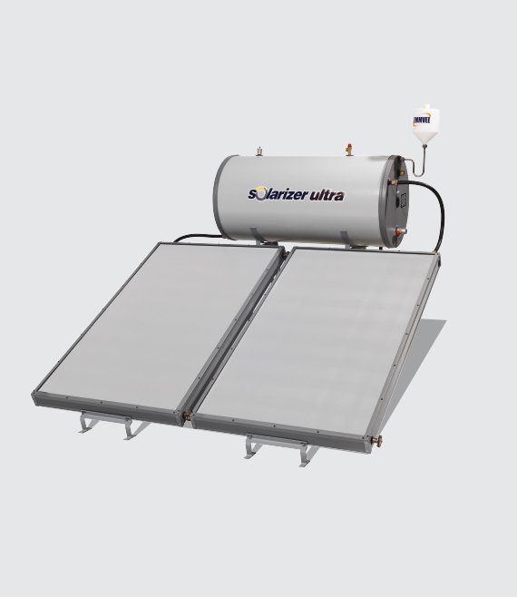 Hard-water solar water heater with heat exchanger